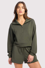 Soft Motion Quarter-Zip | Darkest Olive