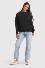 Cozy Knit Mockneck Sweater | Black