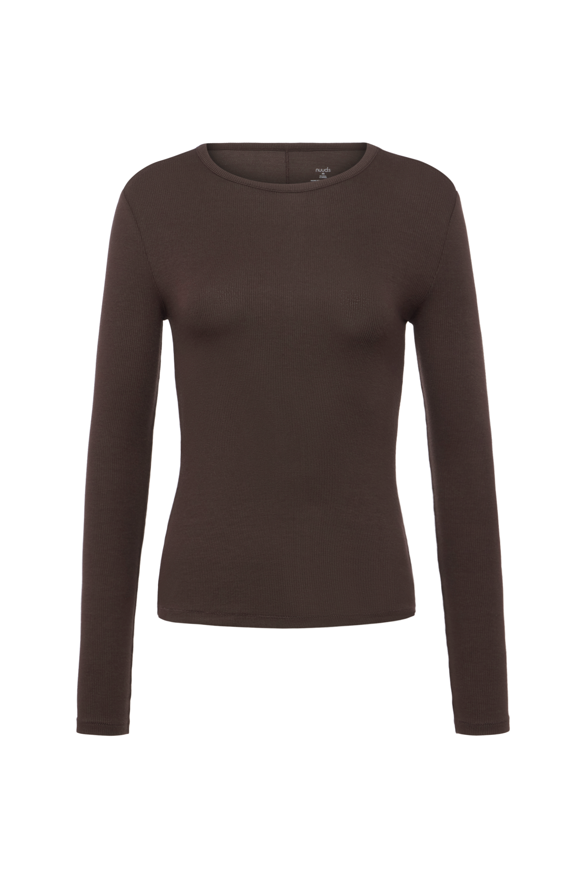 Slinky Rib Long Sleeve Shirt | Espresso