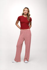 Sporty Rib Bra Tee | Scarlet