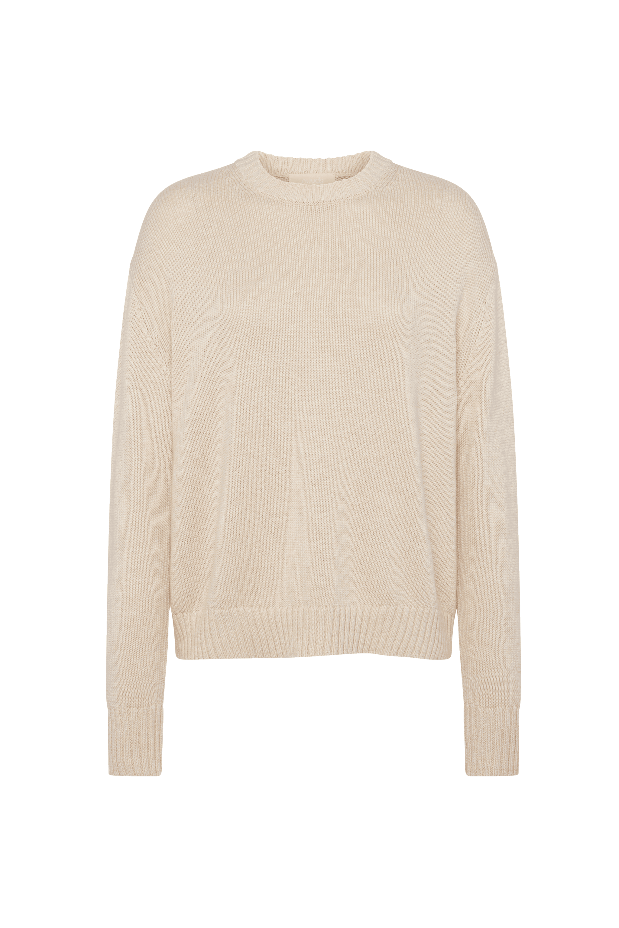 Cotton Crew Sweater | Heather Oat