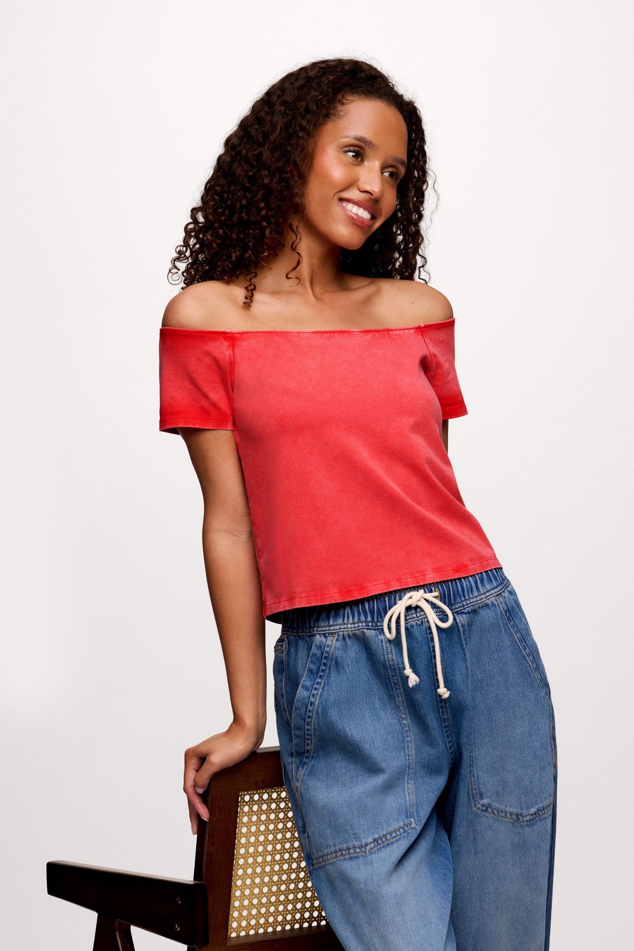 Ease Tee | Washed Hibiscus