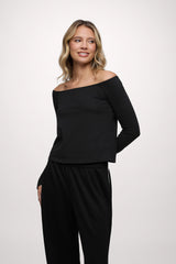 Ease Long Sleeve Top | Black