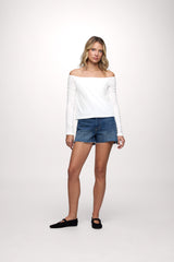 Ease Long Sleeve Top | White