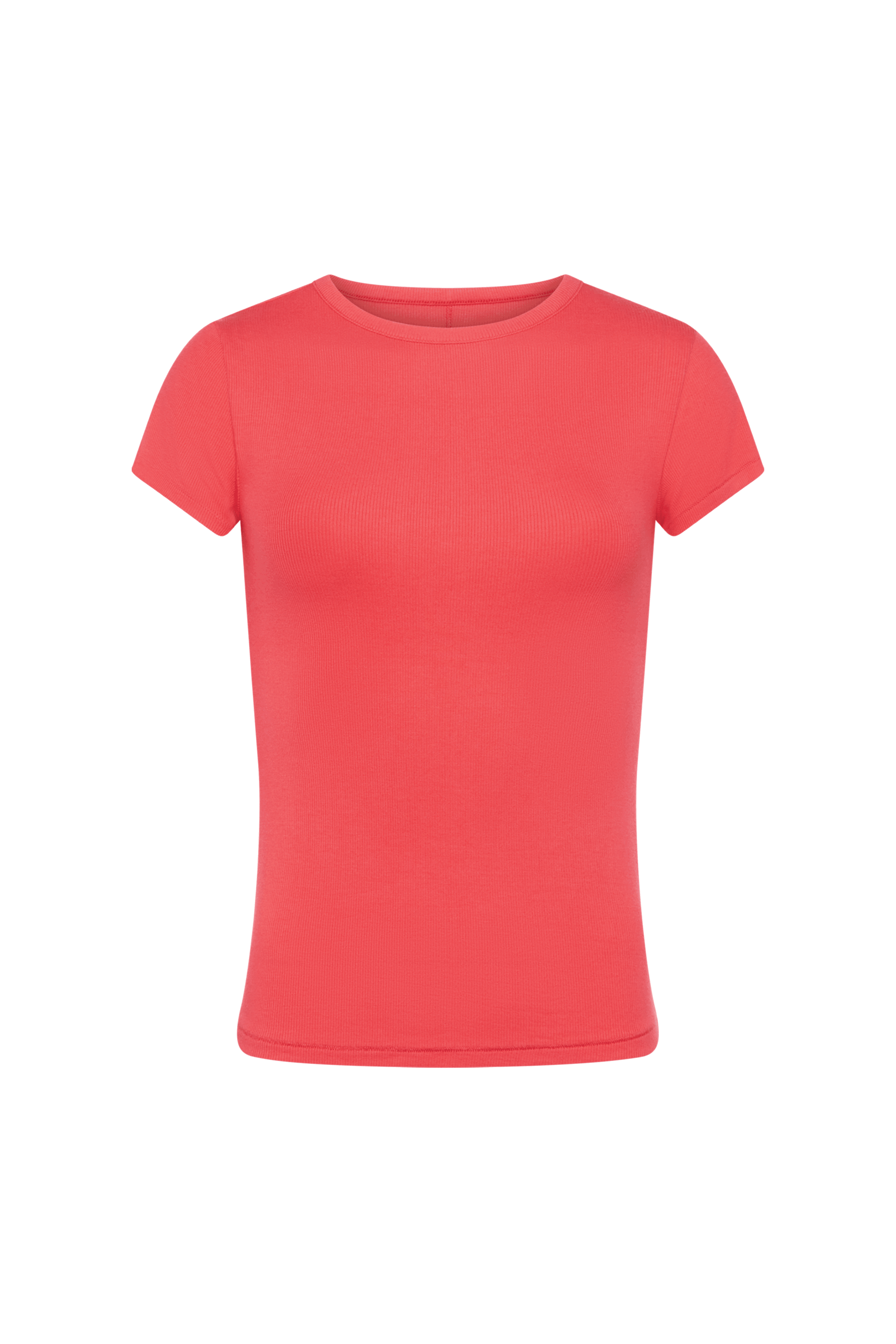 Slinky Rib Tee | Hibiscus