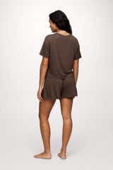 Pajama Short Set | Coffee