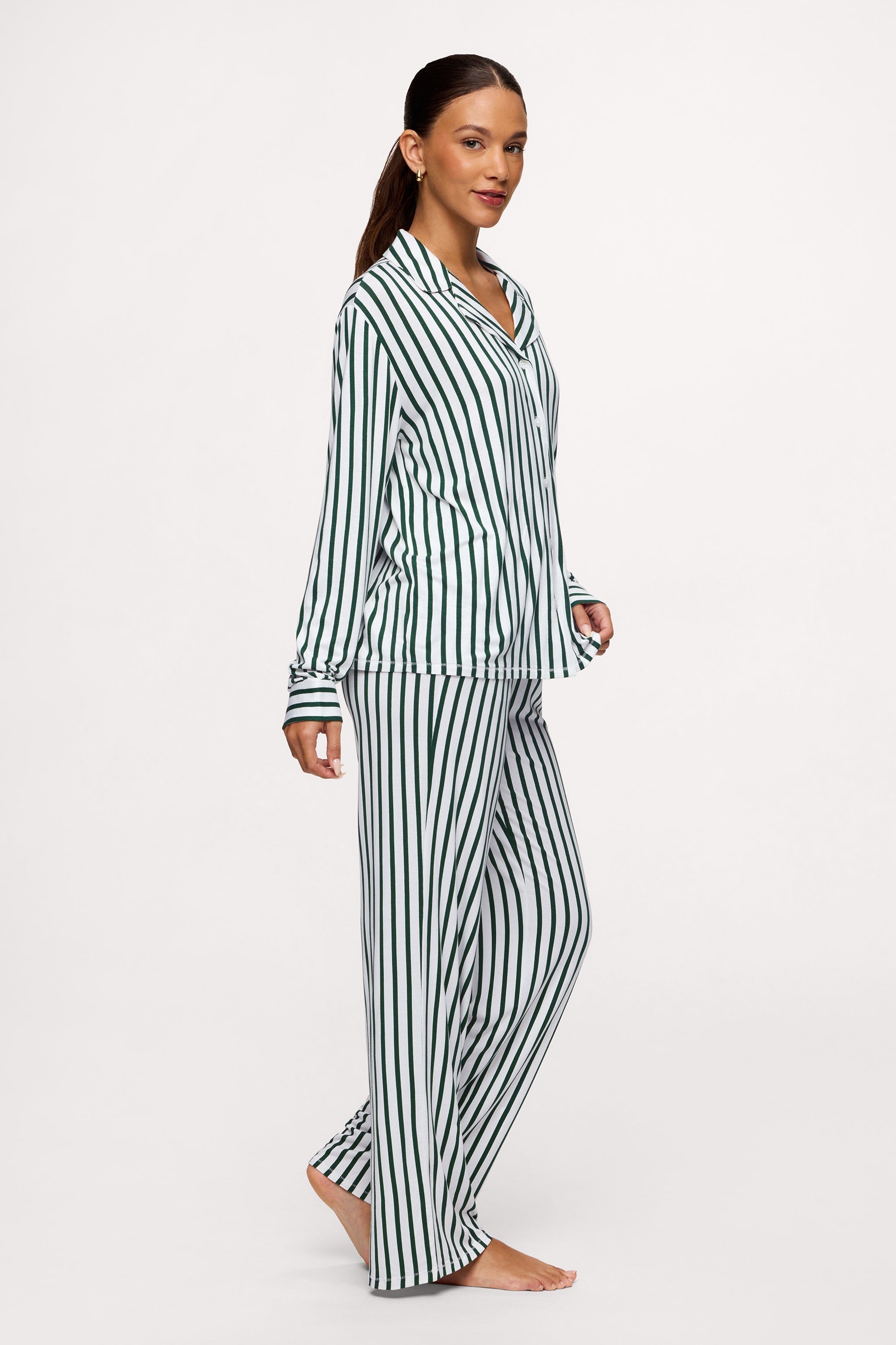 Button Front Pajama Set | Hunter