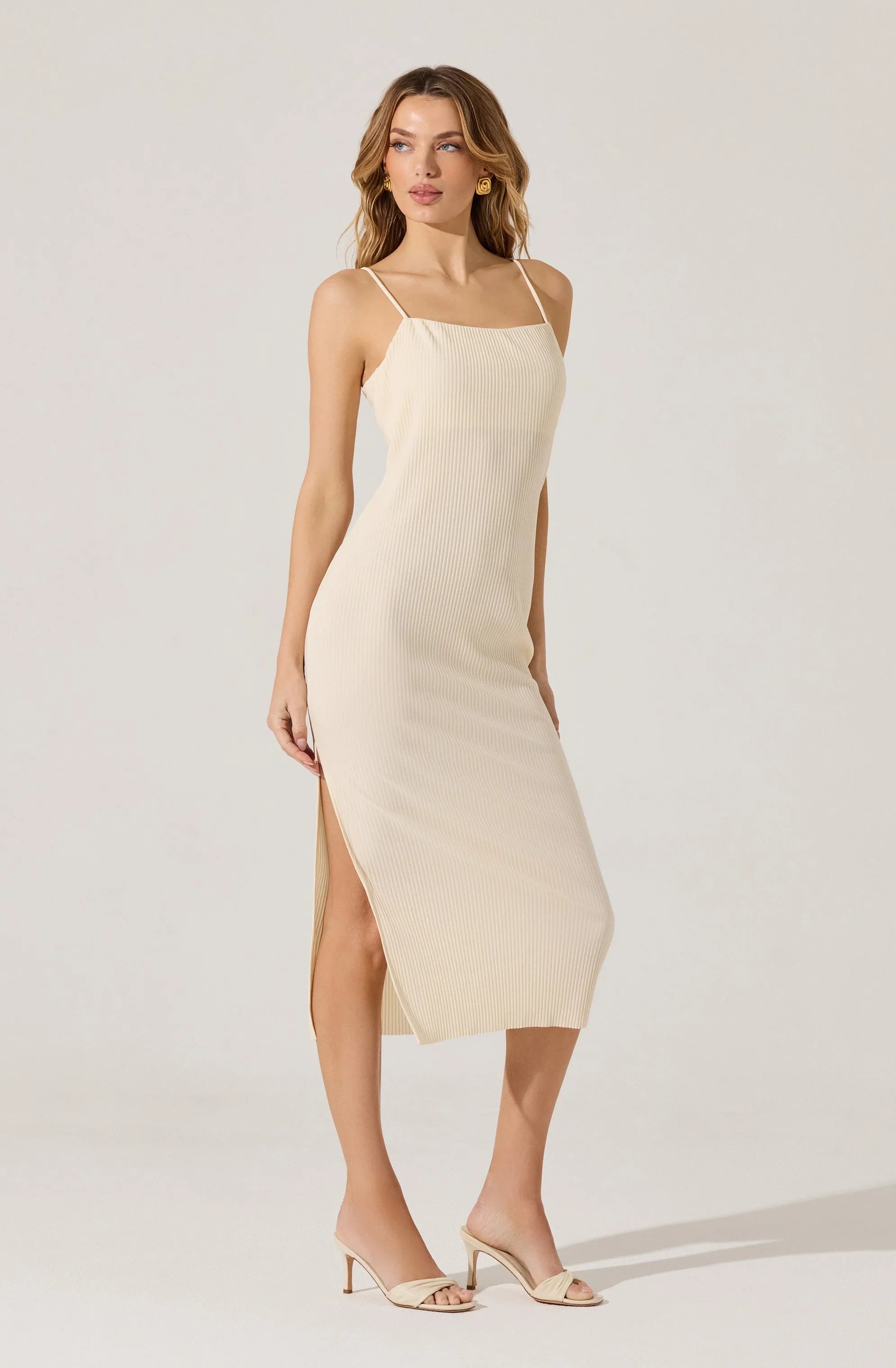 Lbruh Ribbed Midi Dress & Shrug Set