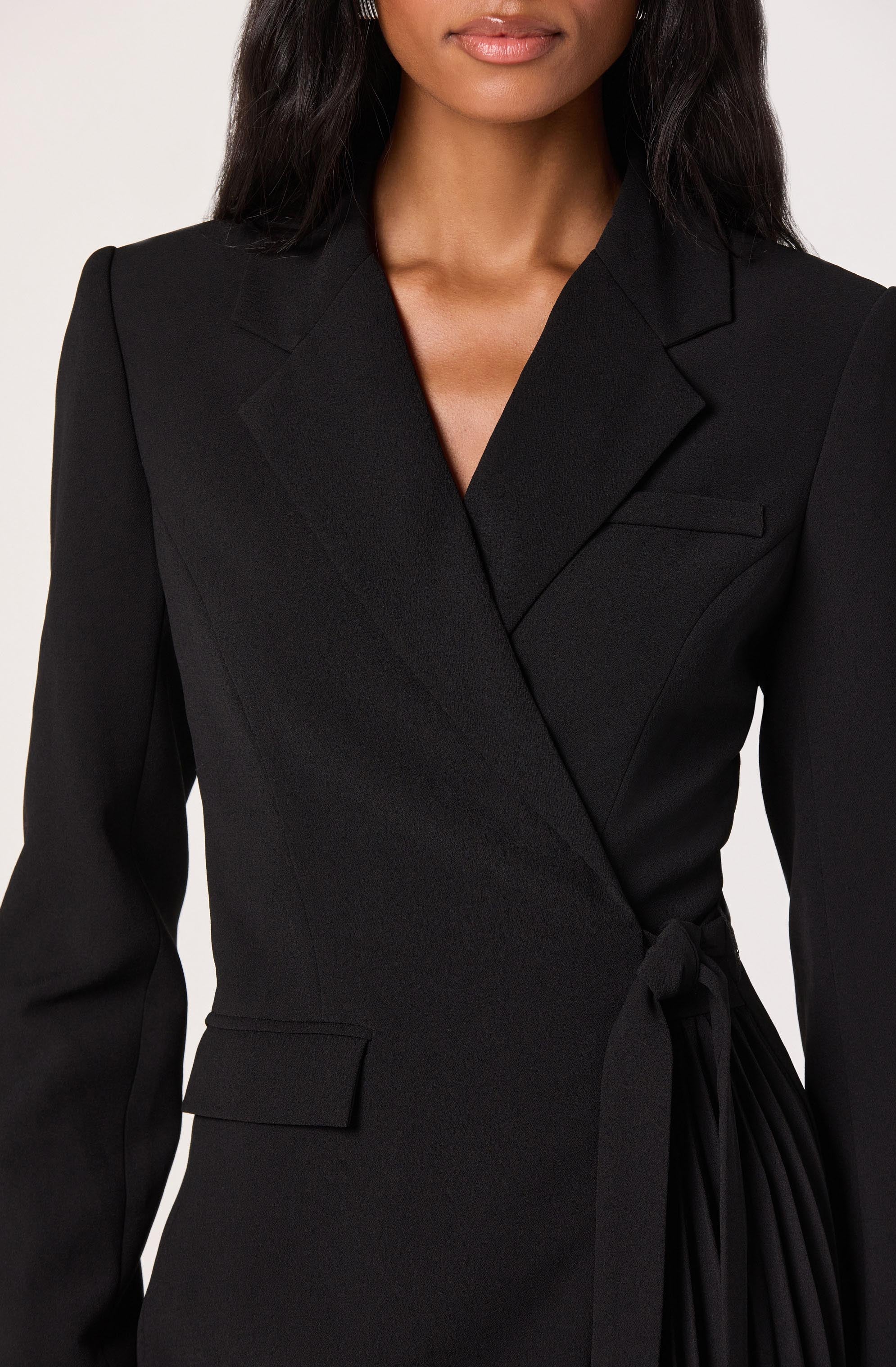 Lbruh Kesari Pleated Blazer Wrap Dress