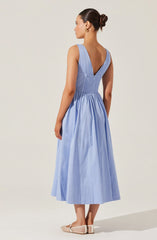 Lbruh Maili Corset Poplin Midi Dress