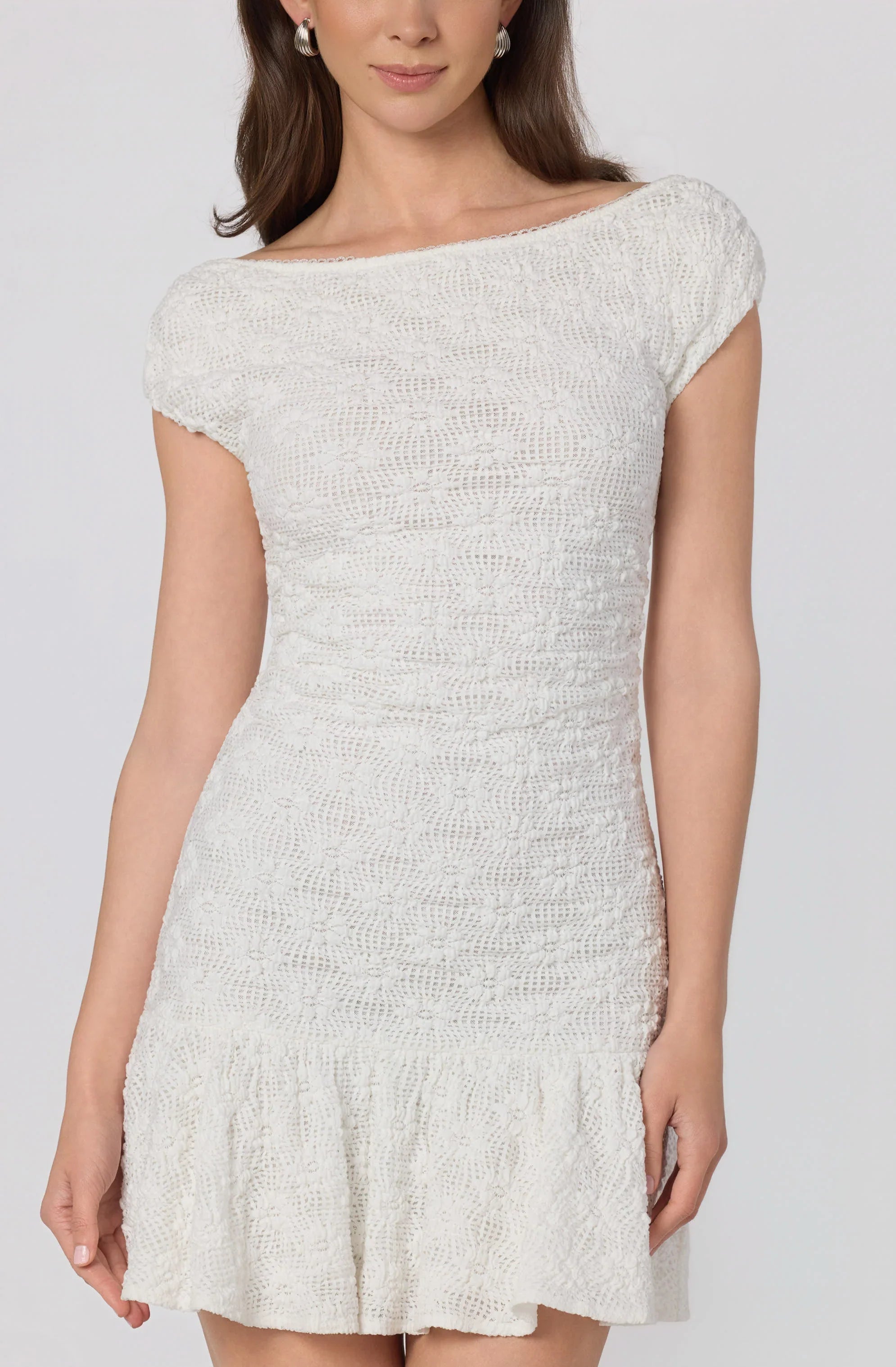 Inixyf Jolene Lattice Knit Mini Dress