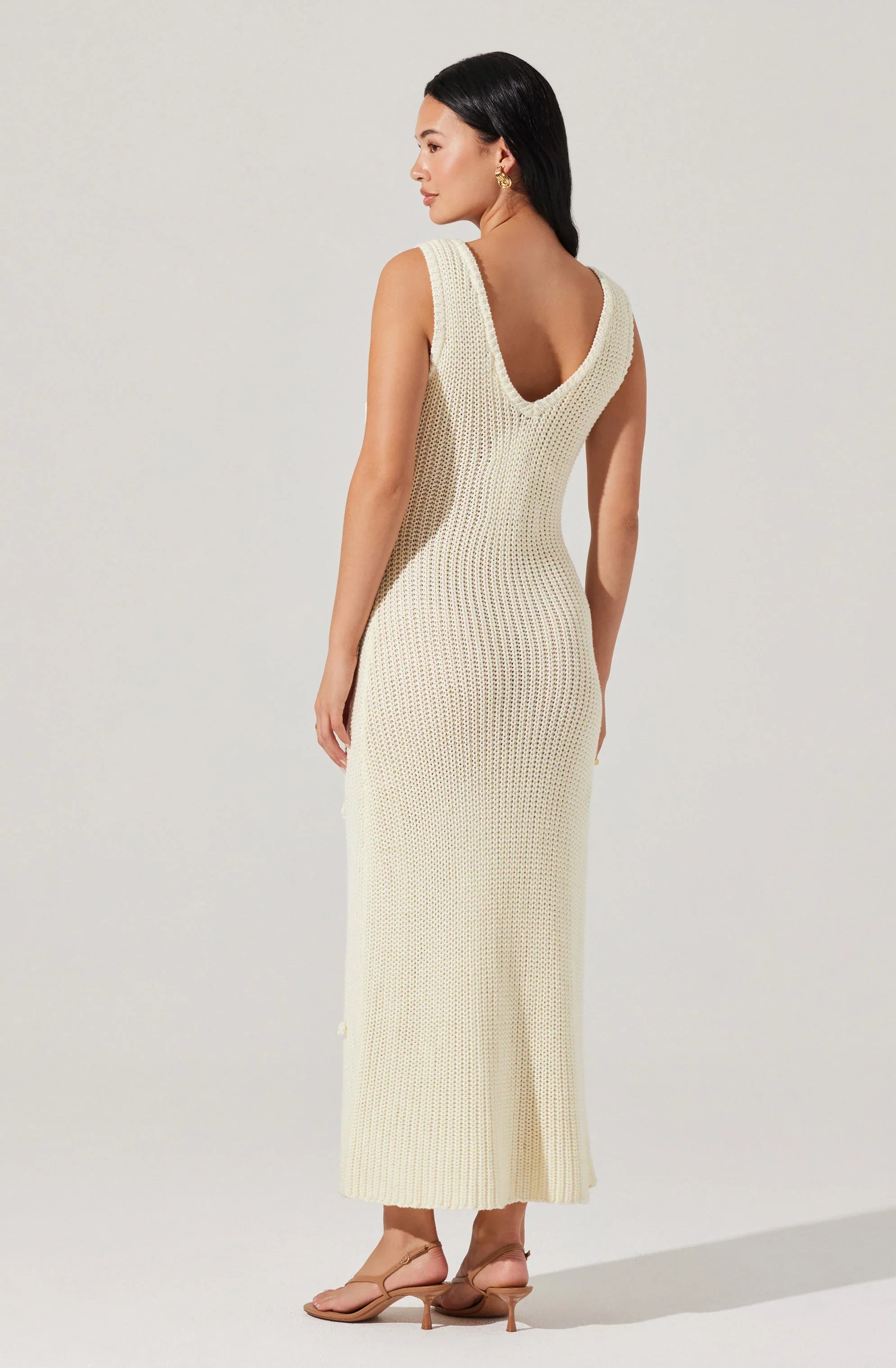 Lbruh Ainhoa 3D Floral Maxi Sweater Dress