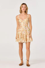 Inixyf Tazia Scalloped Trim Tiered Mini Dress