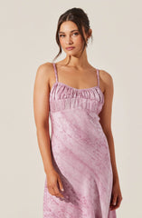 Lbruh Kaiya Floral Jacquard Satin Midi Dress