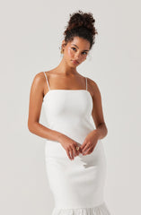 Lbruh Brittnea Bodycon Bubble Hem Midi Dress
