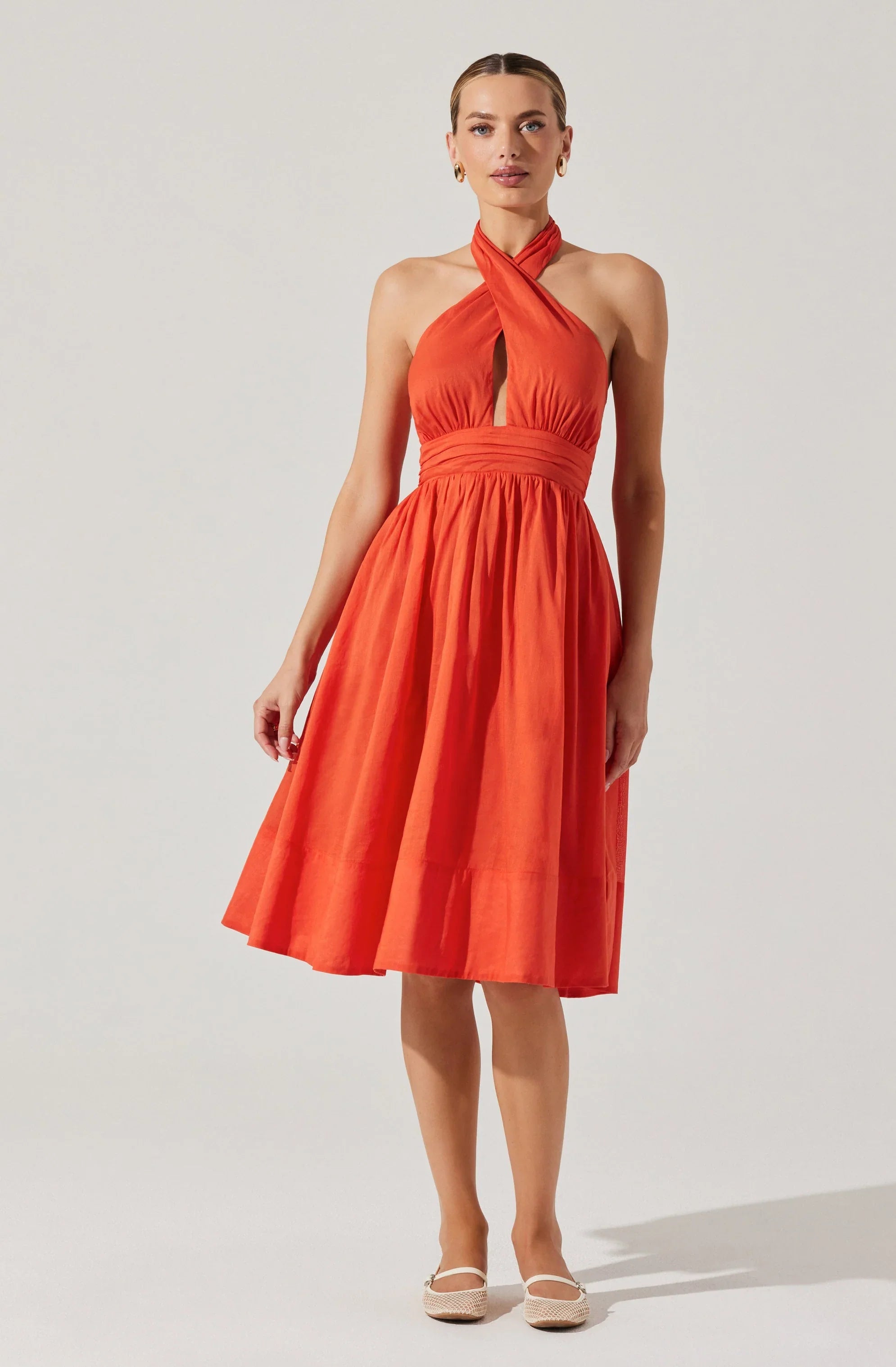 Lbruh Kalia Crossover Halter Mini Dress