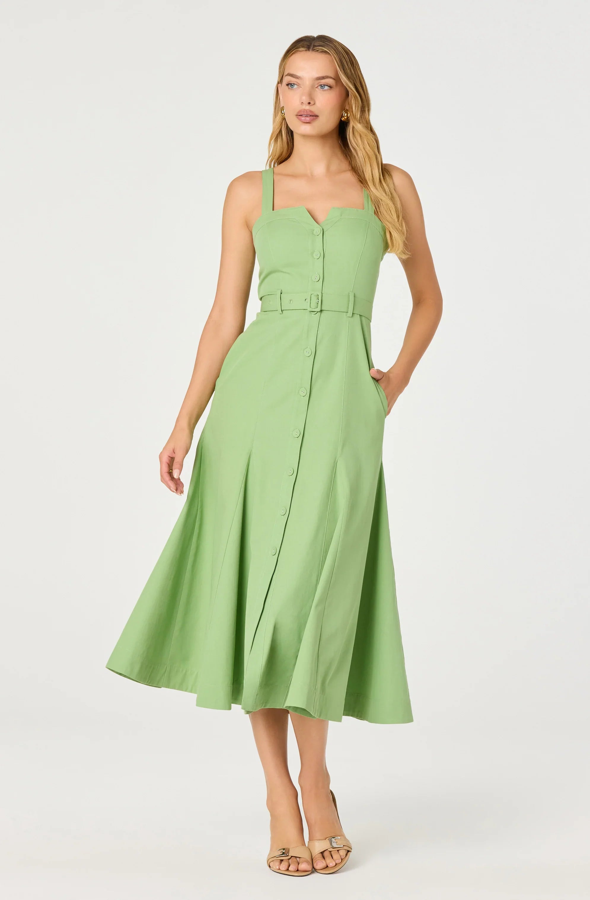 Inixyf McKinley Button-Front Midi Dress