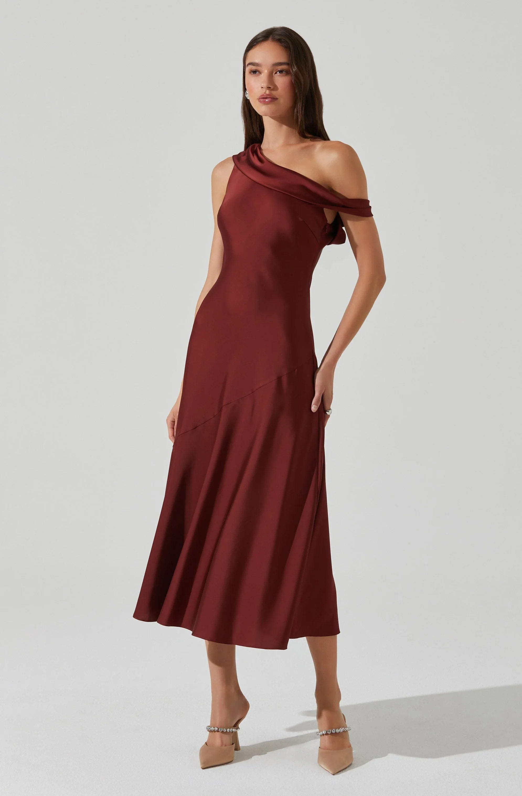 Lbruh Orissa Satin Off Shoulder Dress