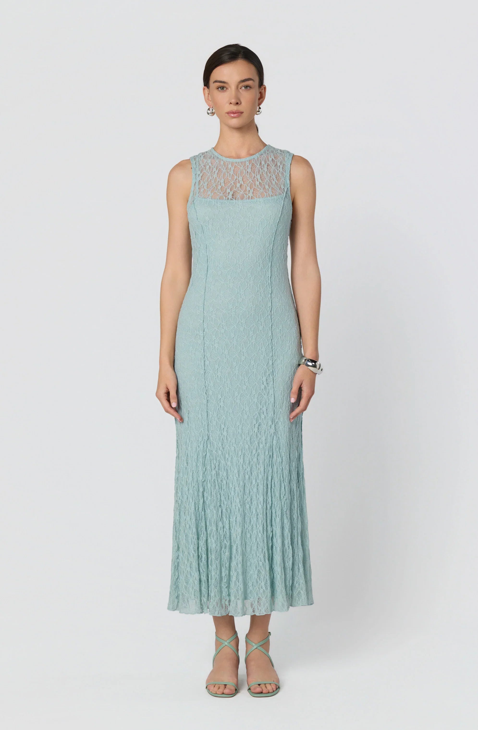 Inixyf Annabella Semi-Sheer Lace Maxi Dress