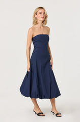 Lbruh Lace Up Strapless Bubble Dress