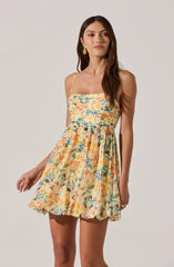 Lbruh Bubble Floral Mini Dress