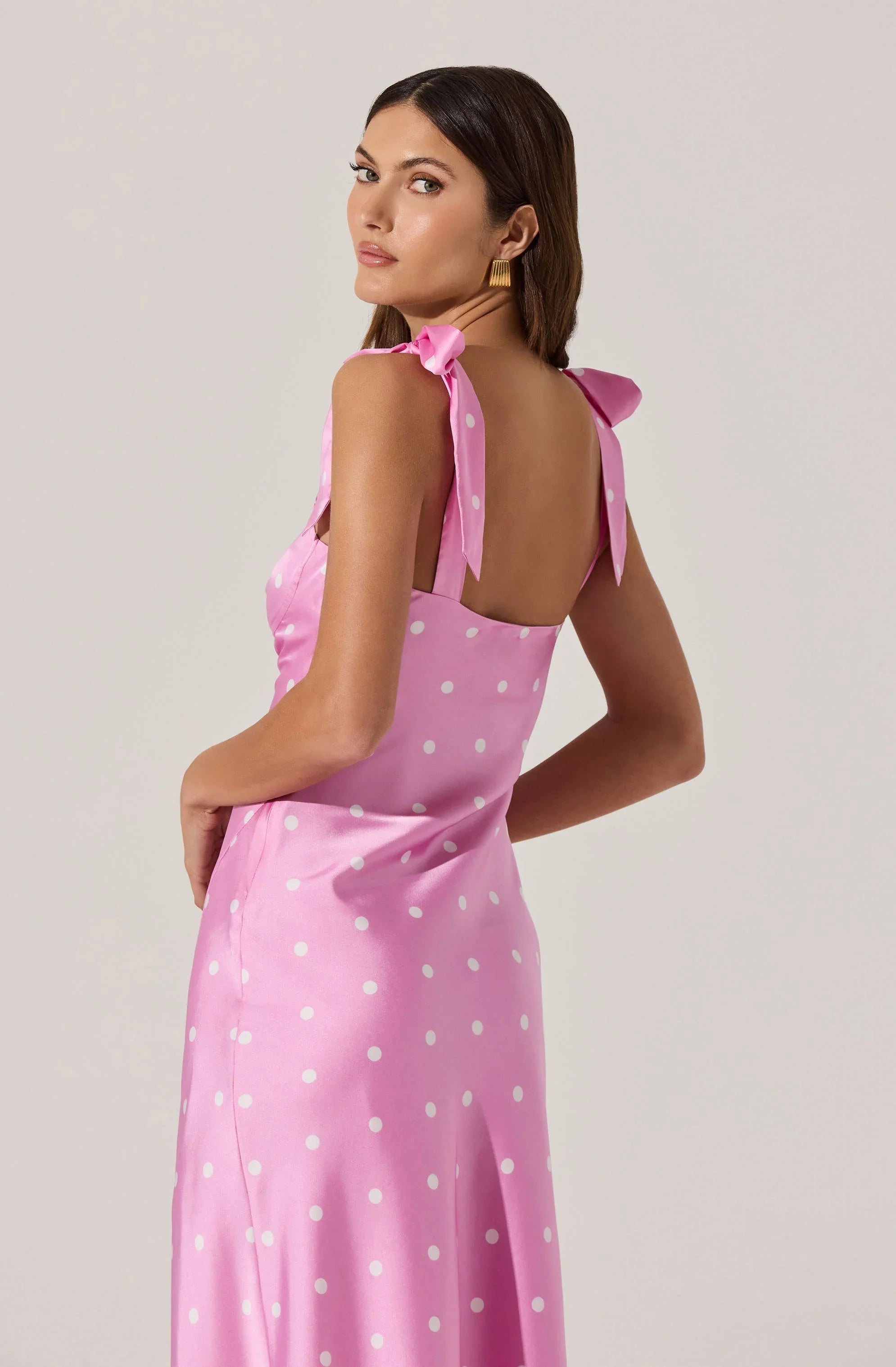 Lbruh Sweetheart Bow Strap Midi Dress