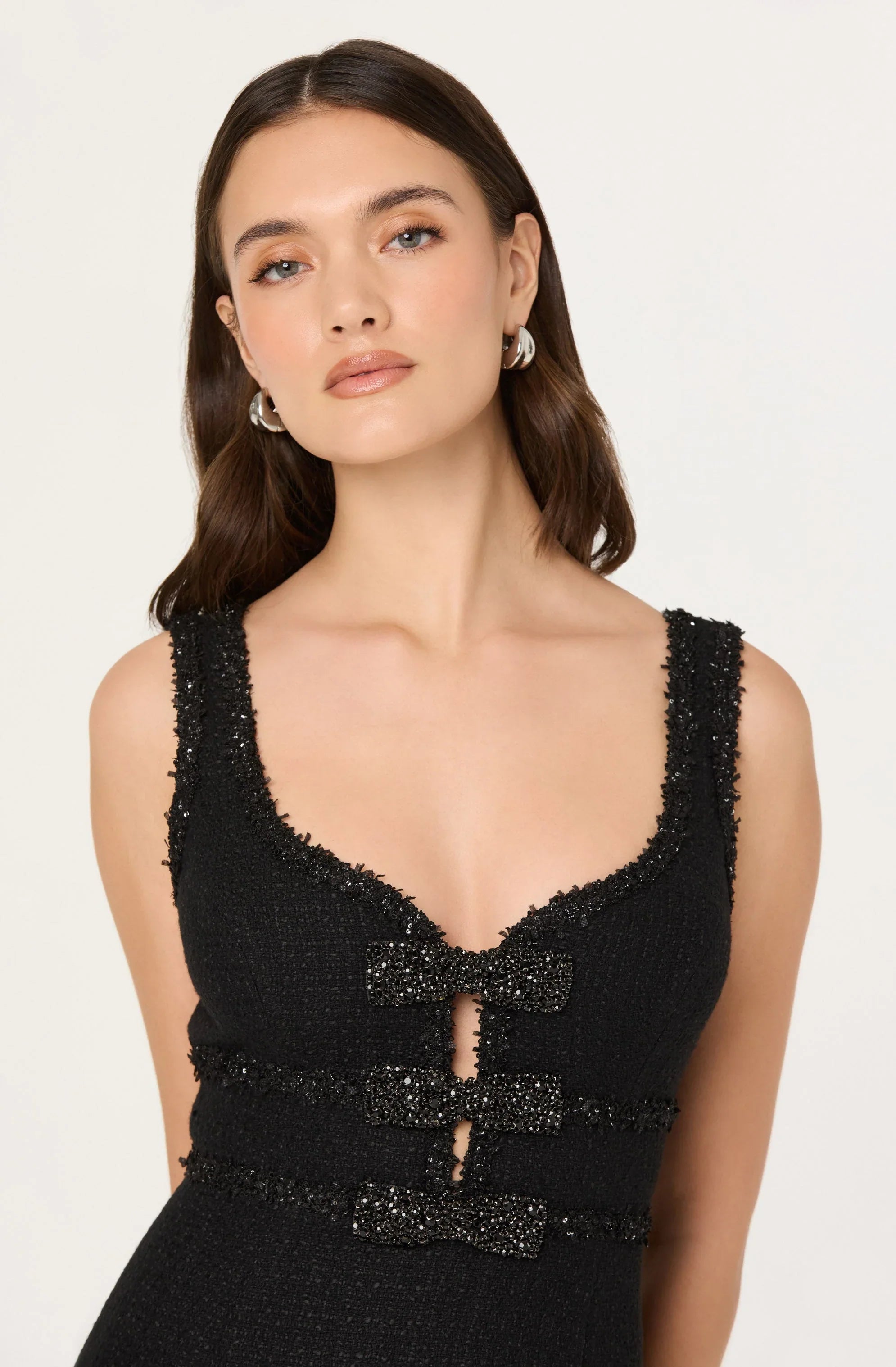 Lbruh Maira Tweed Bow Mini Dress