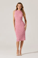 Lbruh Textured Bodycon Midi Dress