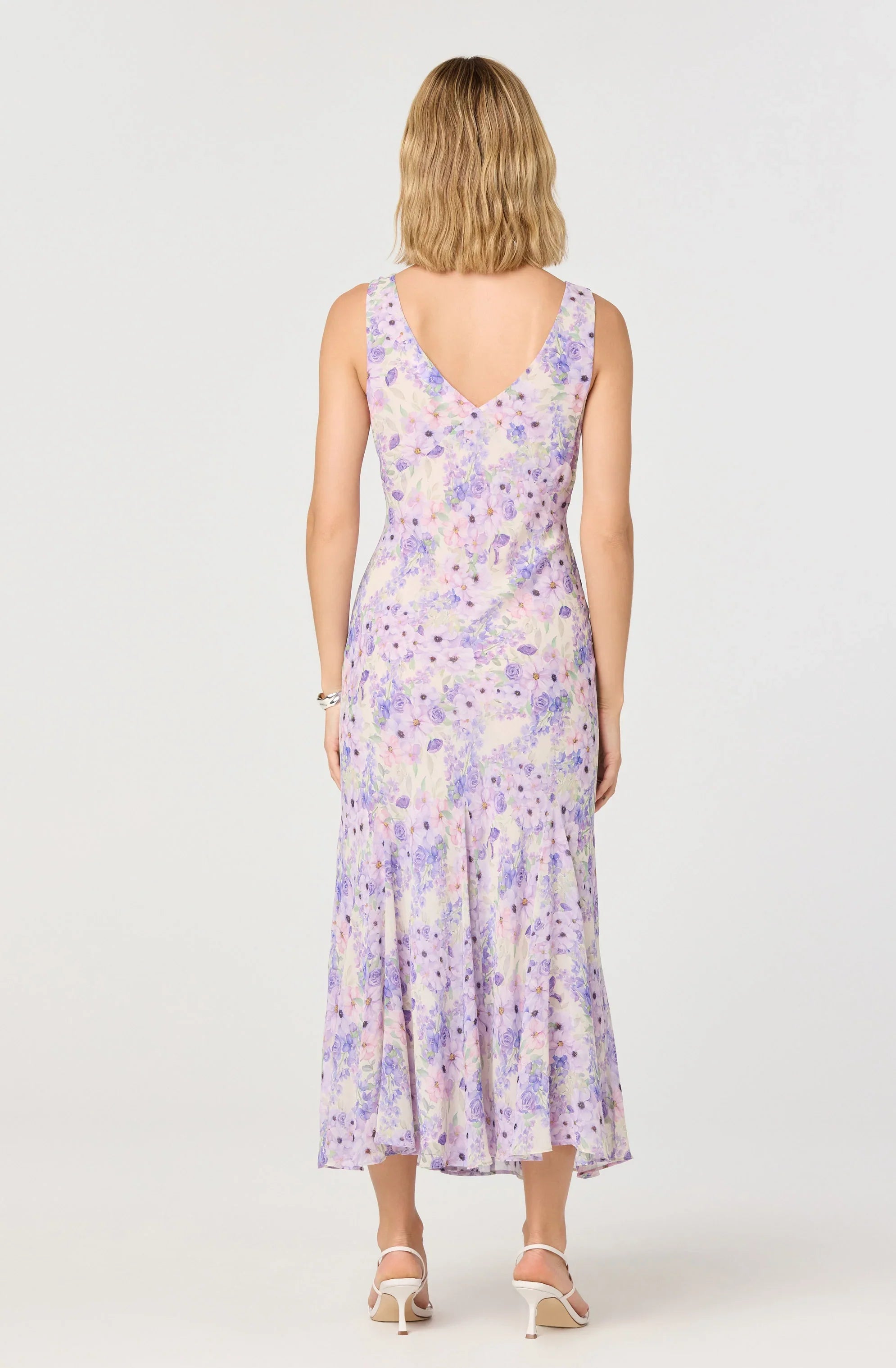 Lbruh Symone Floral Godet Midi Dress