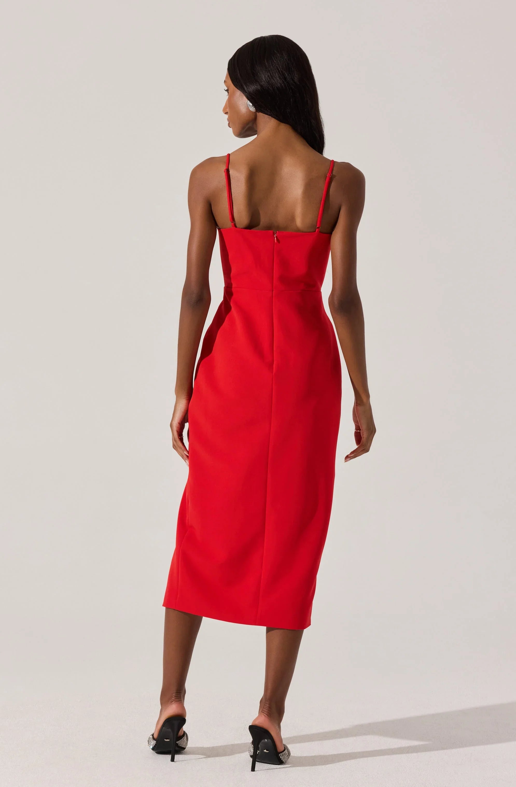 Lbruh Embellished Bow Detail Midi Dress