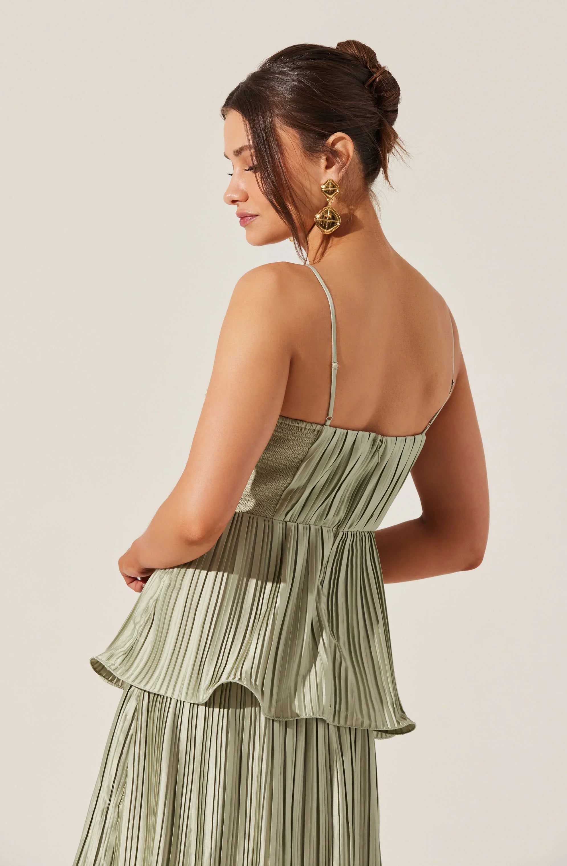 Inixyf Lupin Pleated Tiered Maxi Dress