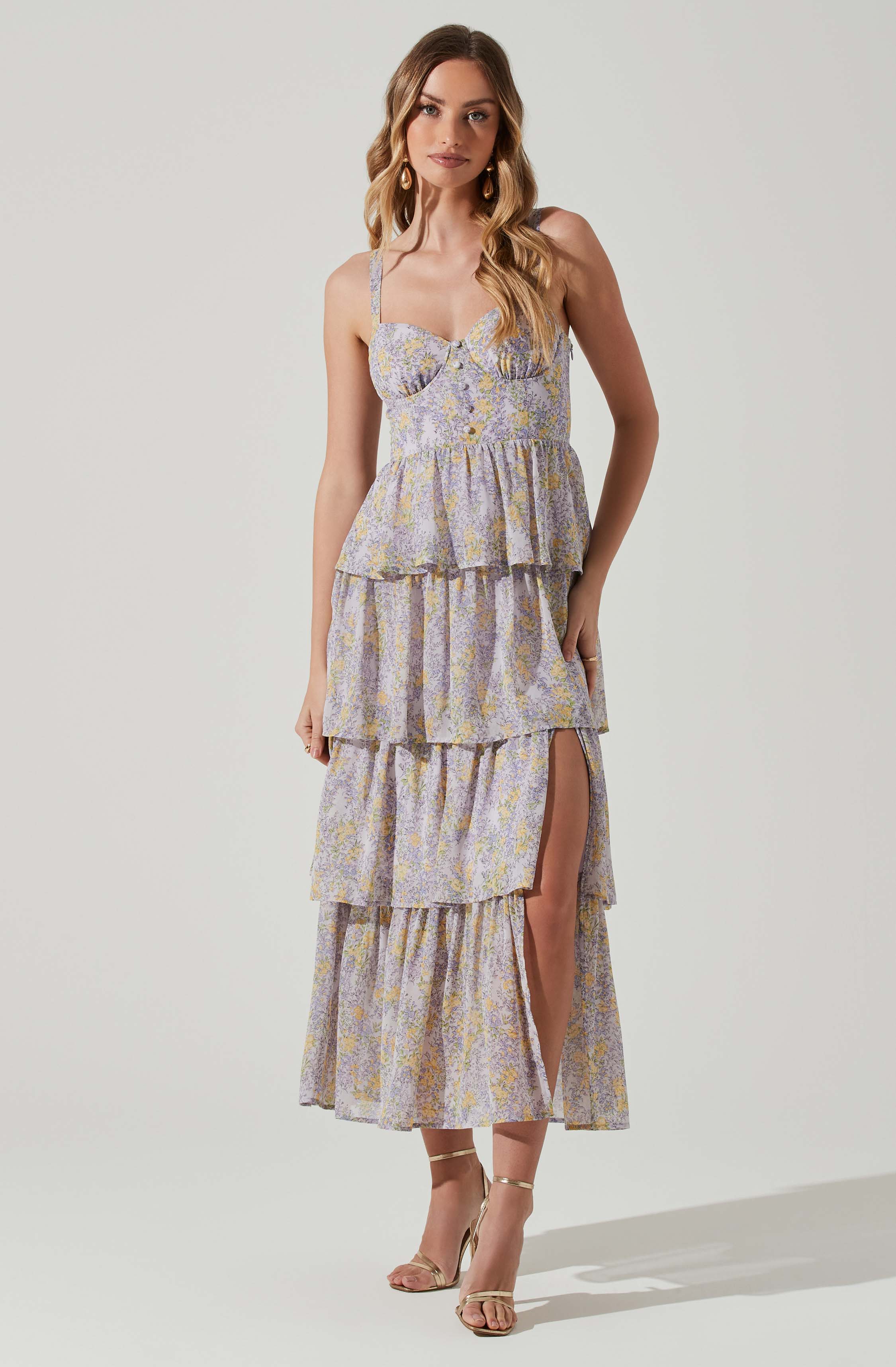 Lbruh Midsummer Floral Tiered Maxi Dress