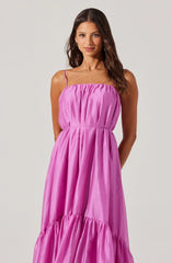 Lbruh Elisha Tiered High-Low Maxi Dress