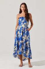 Lbruh Sarina Linen-Blend Floral Maxi Dress