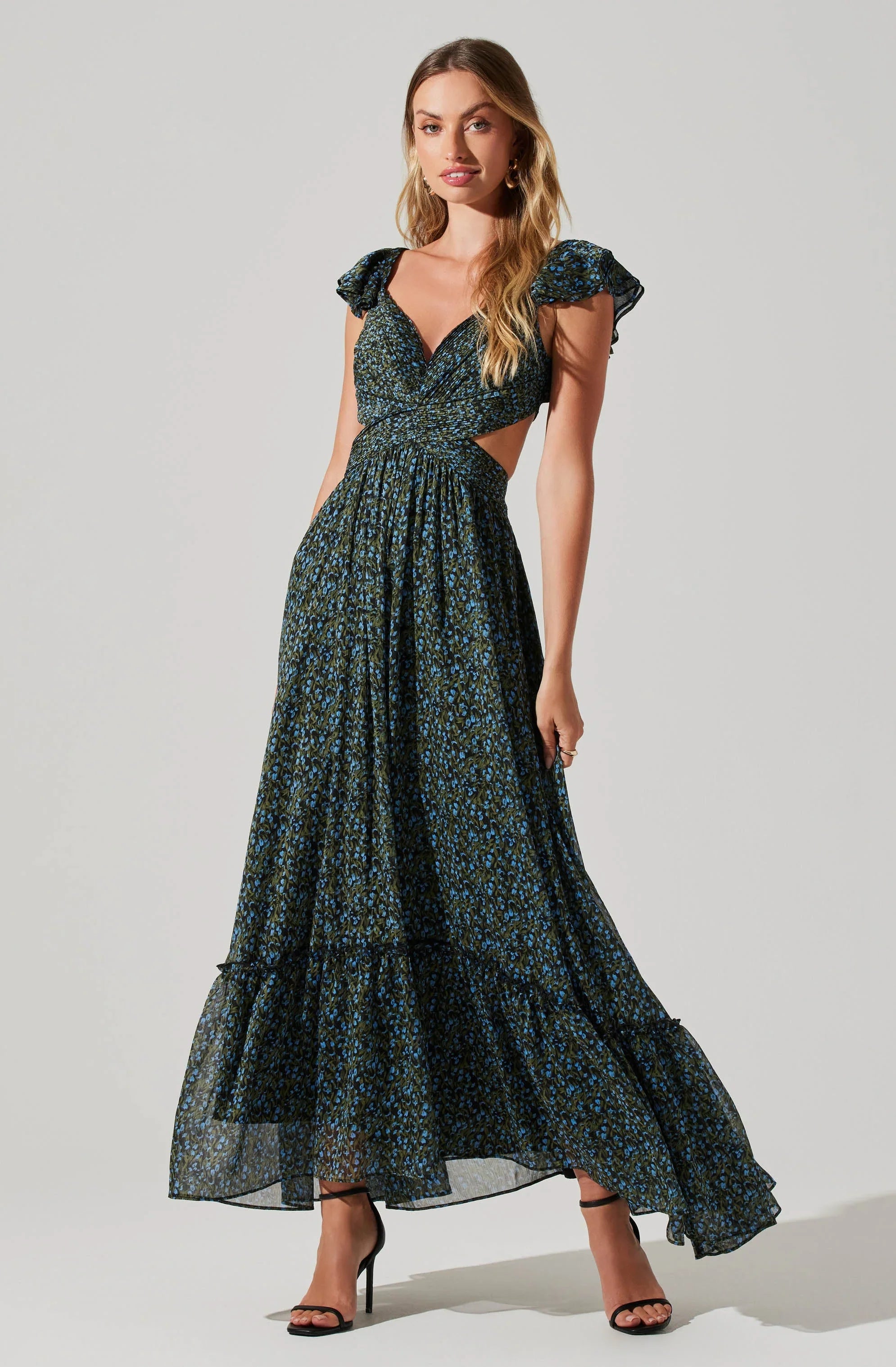 Lbruh Primrose Floral Strappy Back Maxi Dress