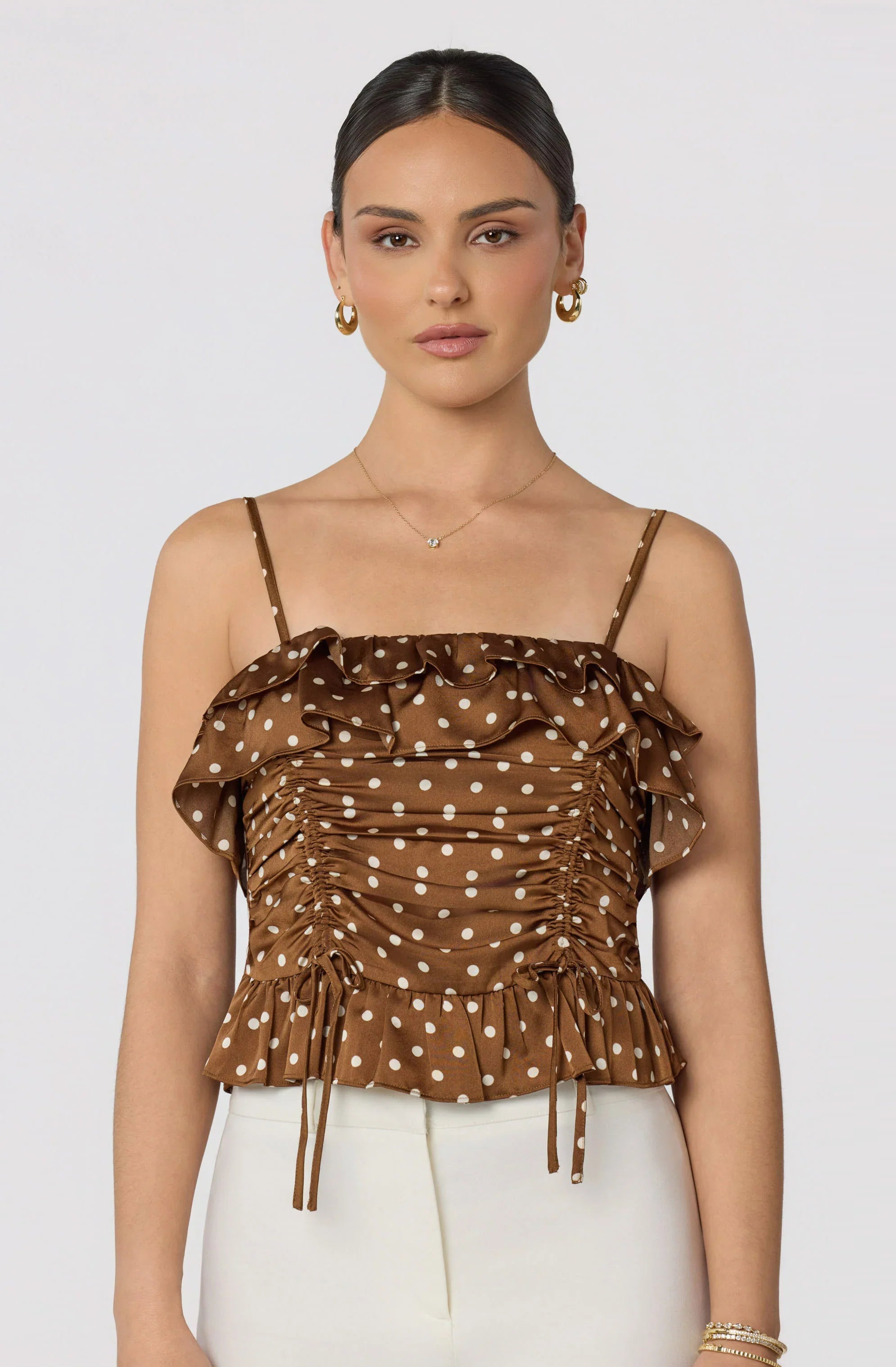 Inixyf Brynn Ruched Peplum Top