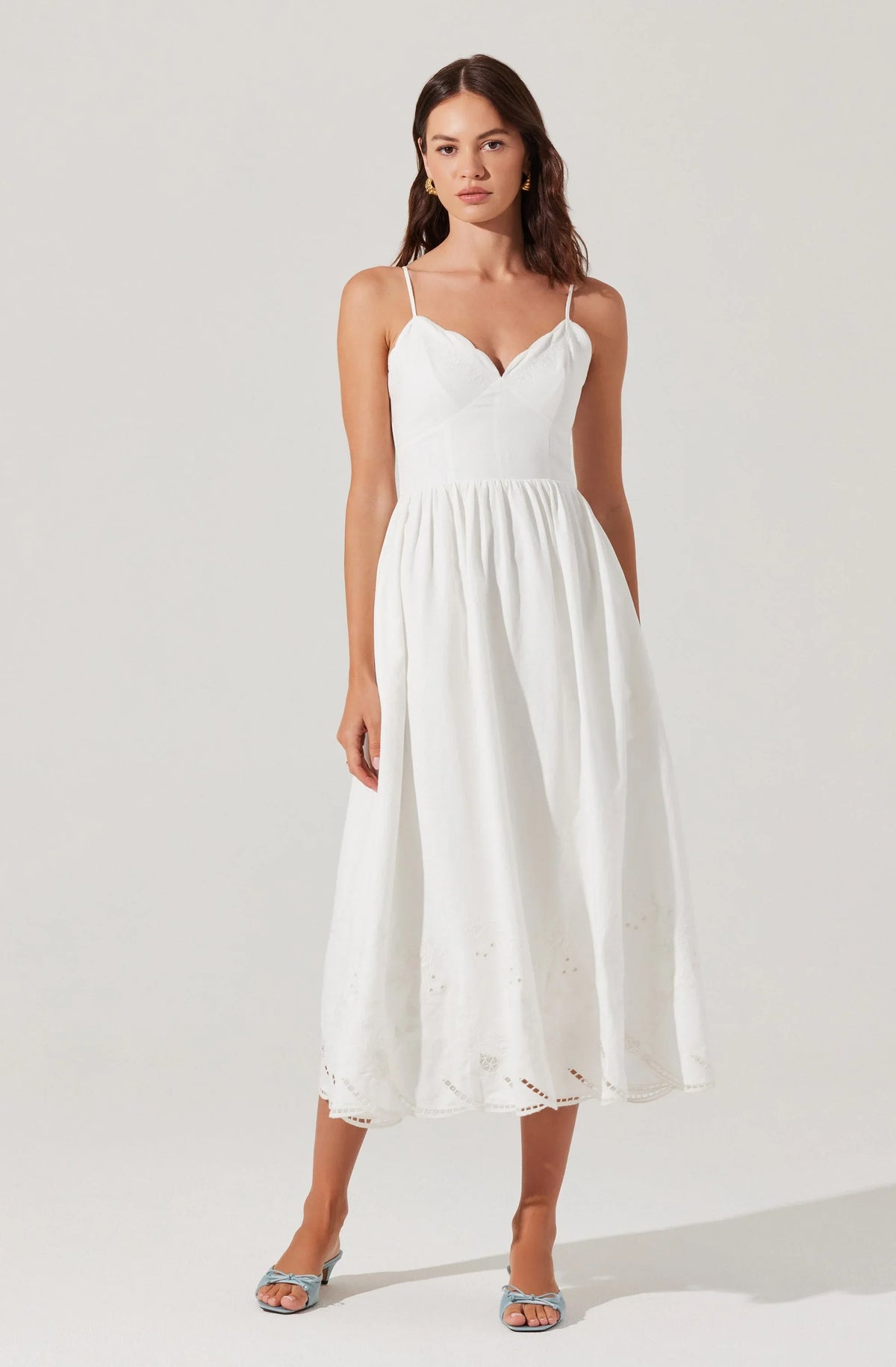 Inixyf Kaidi Embroidered Midi Dress