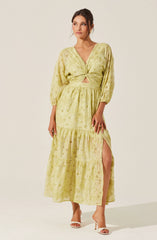 Lbruh Jesalyn Floral Eyelet Maxi Dress
