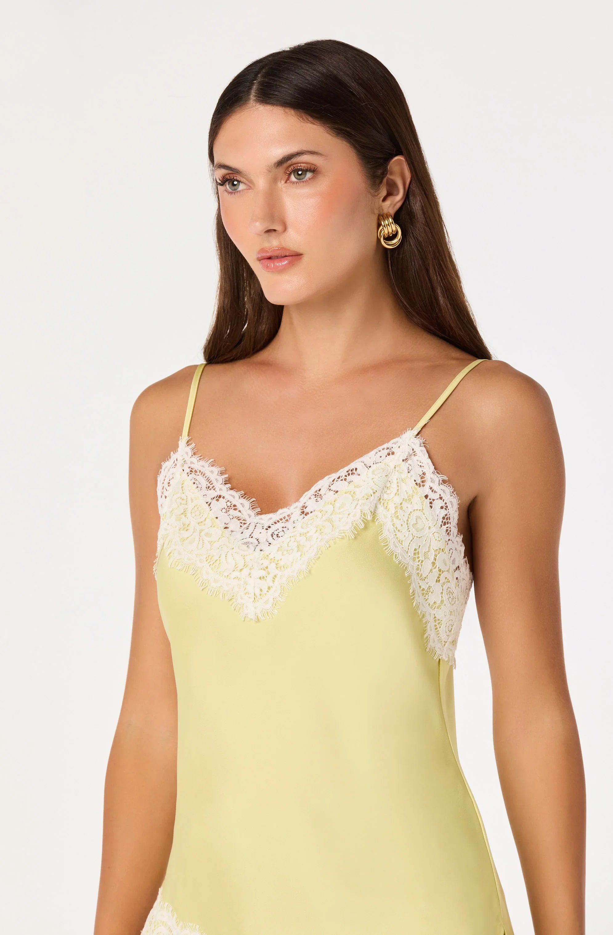 Inixyf Analise Lace Trim Asymmetric Tank
