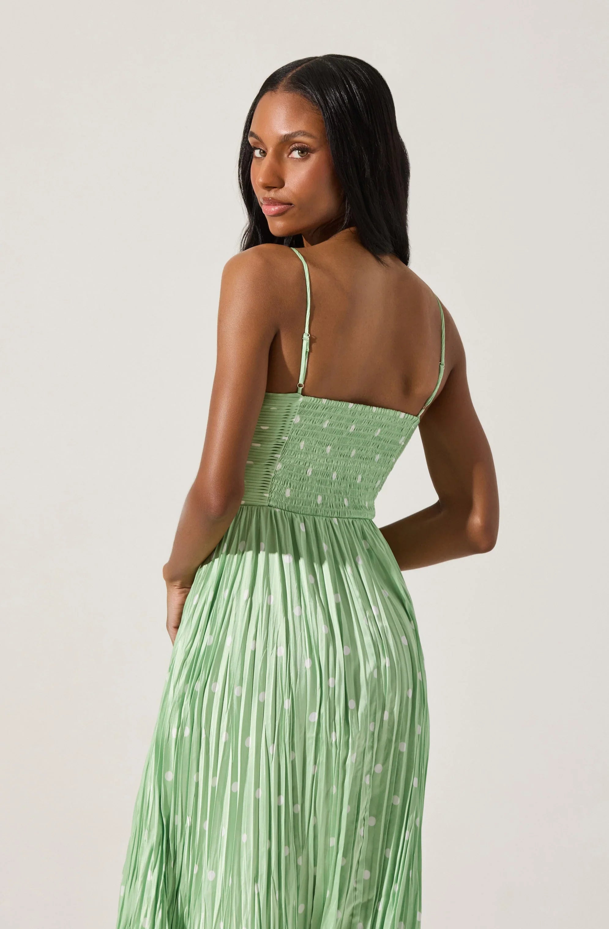 Lbruh Maeve Printed Pleated Midi Dress