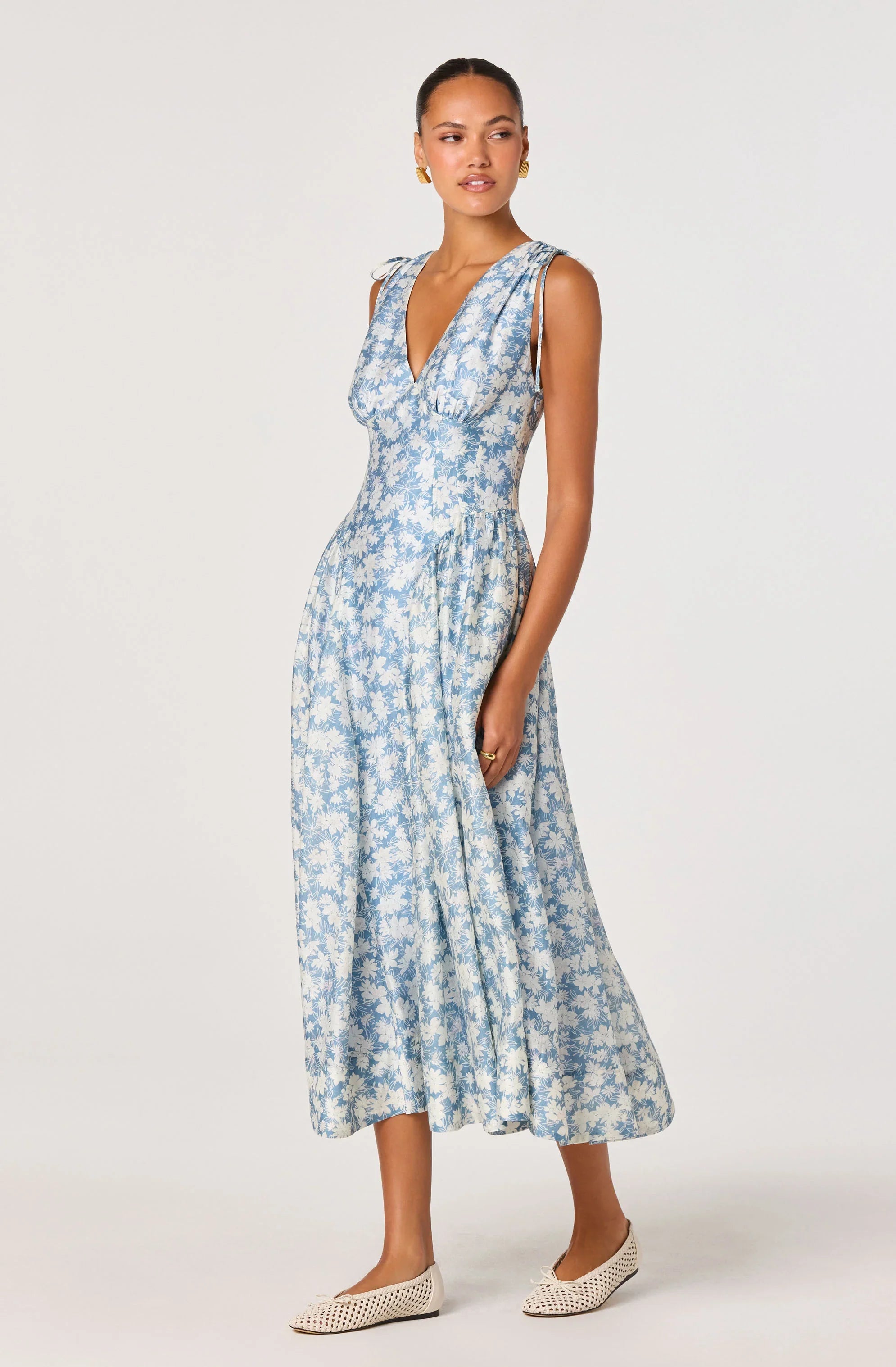 Inixyf Emmery Floral Wrap Midi Dress