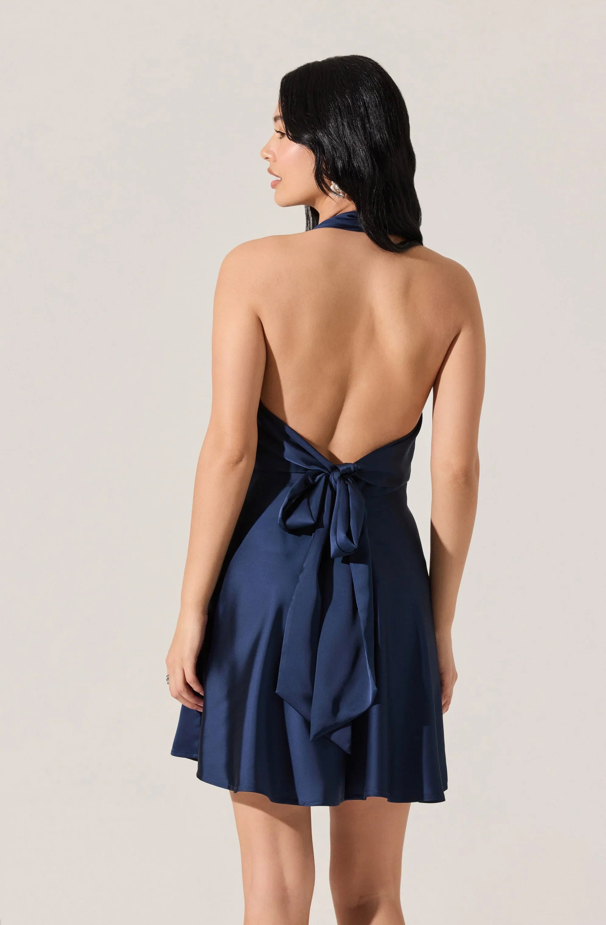 Lbruh Mielle Satin Halter Mini Dress