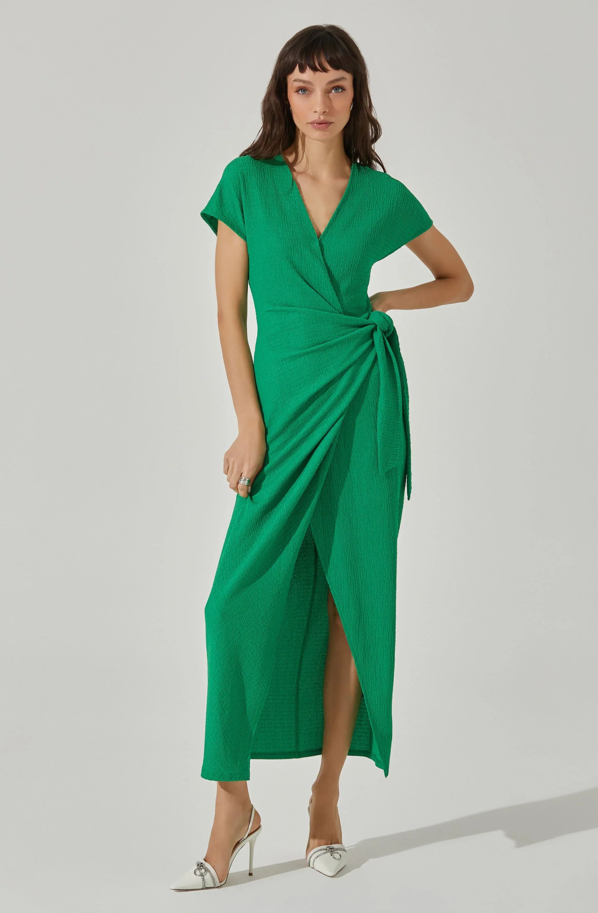 Lbruh Knit Wrap Midi Dress