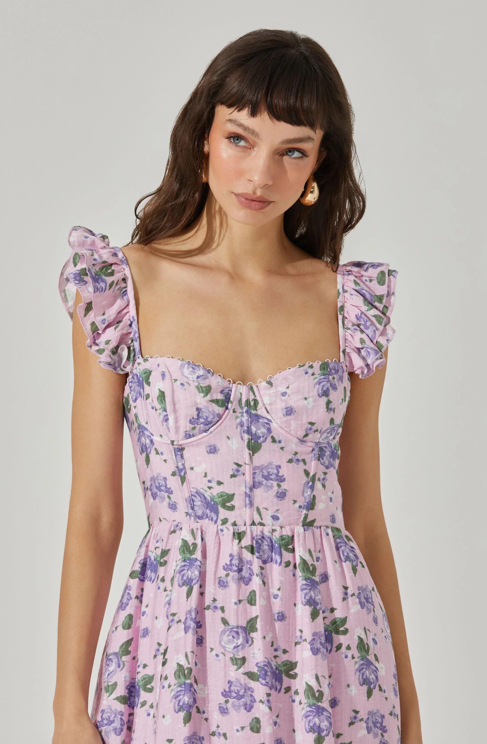 Inixyf Wedelia Floral Midi Dress