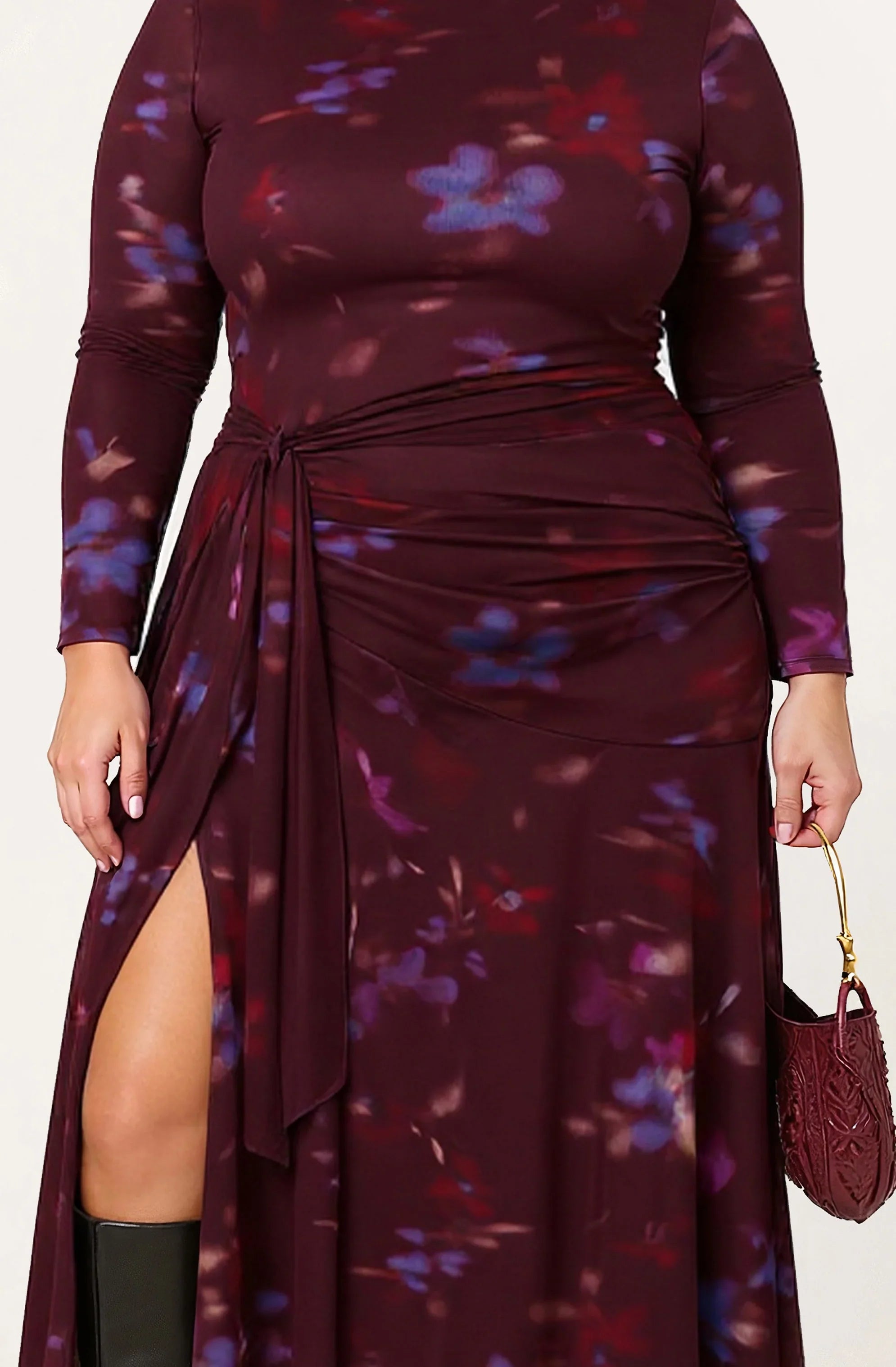 Lbruh Aubriella Floral Mesh Midi Dress