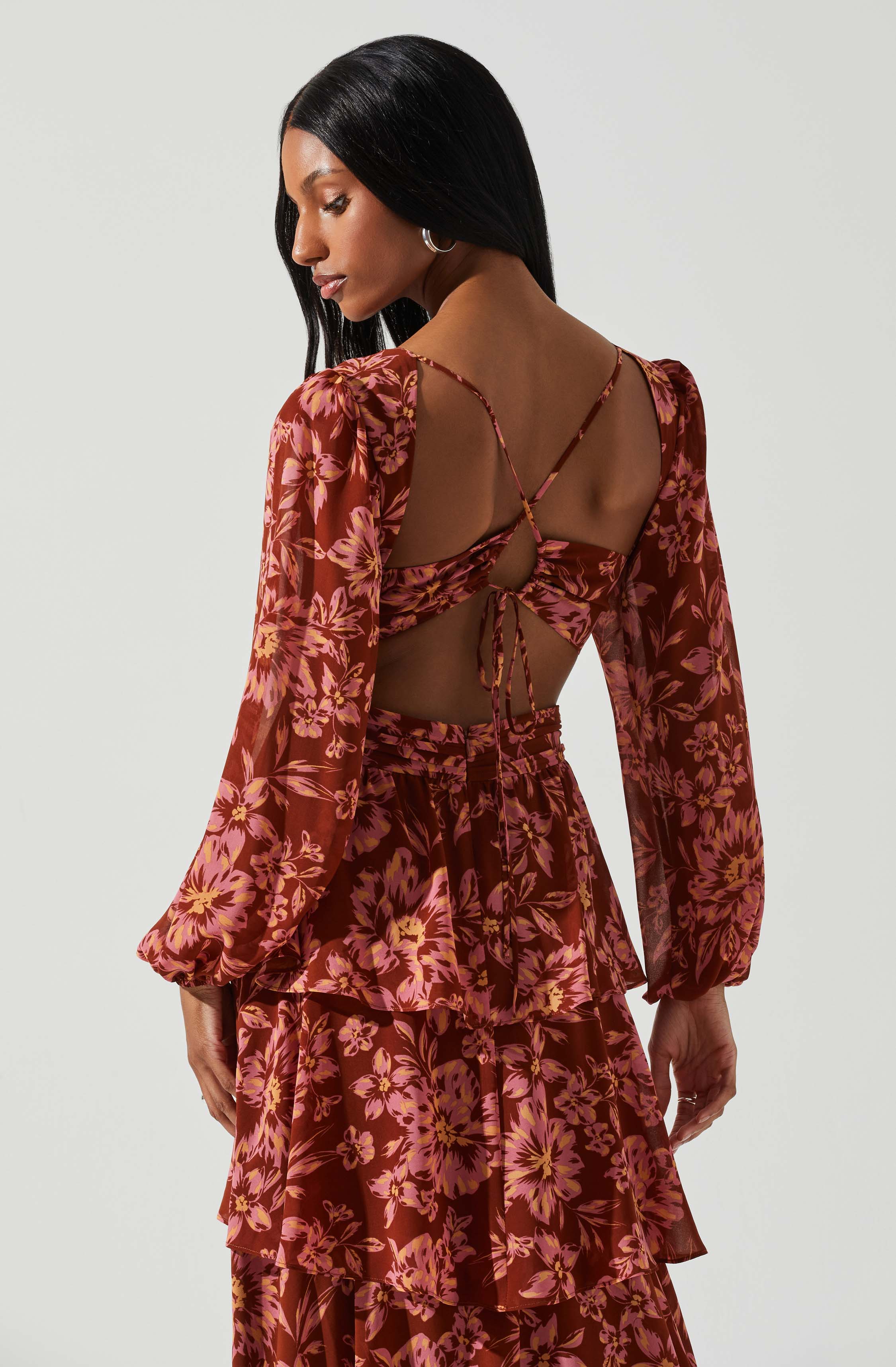 Lbruh Anora Floral Tiered Maxi Dress