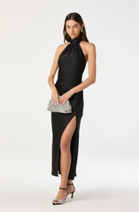 Lbruh Jasmin Satin Halter Maxi Dress