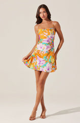 Lbruh Cerinthe Satin Floral Mini Dress