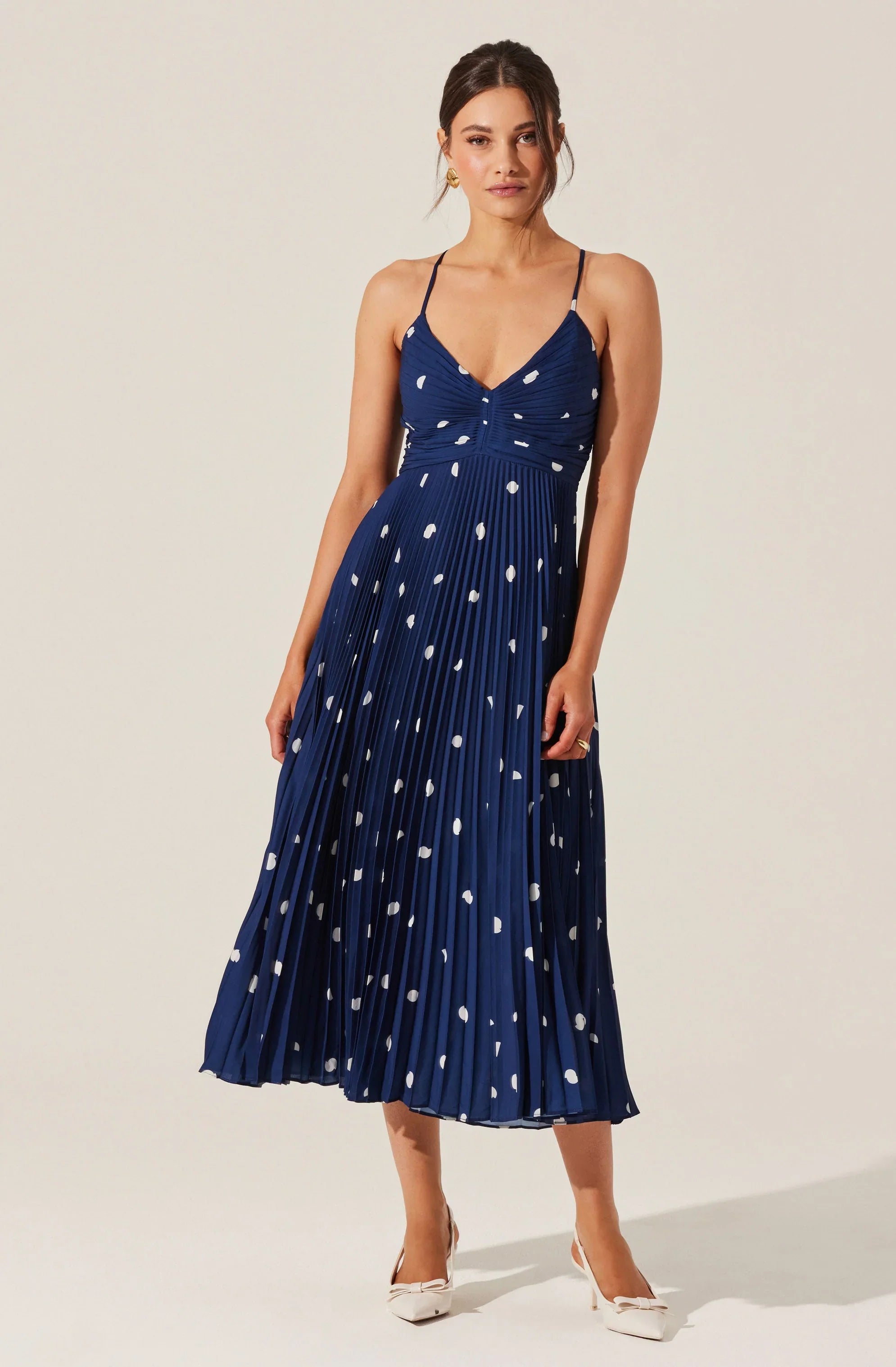 Inixyf Blythe Floral Plisse Midi Dress