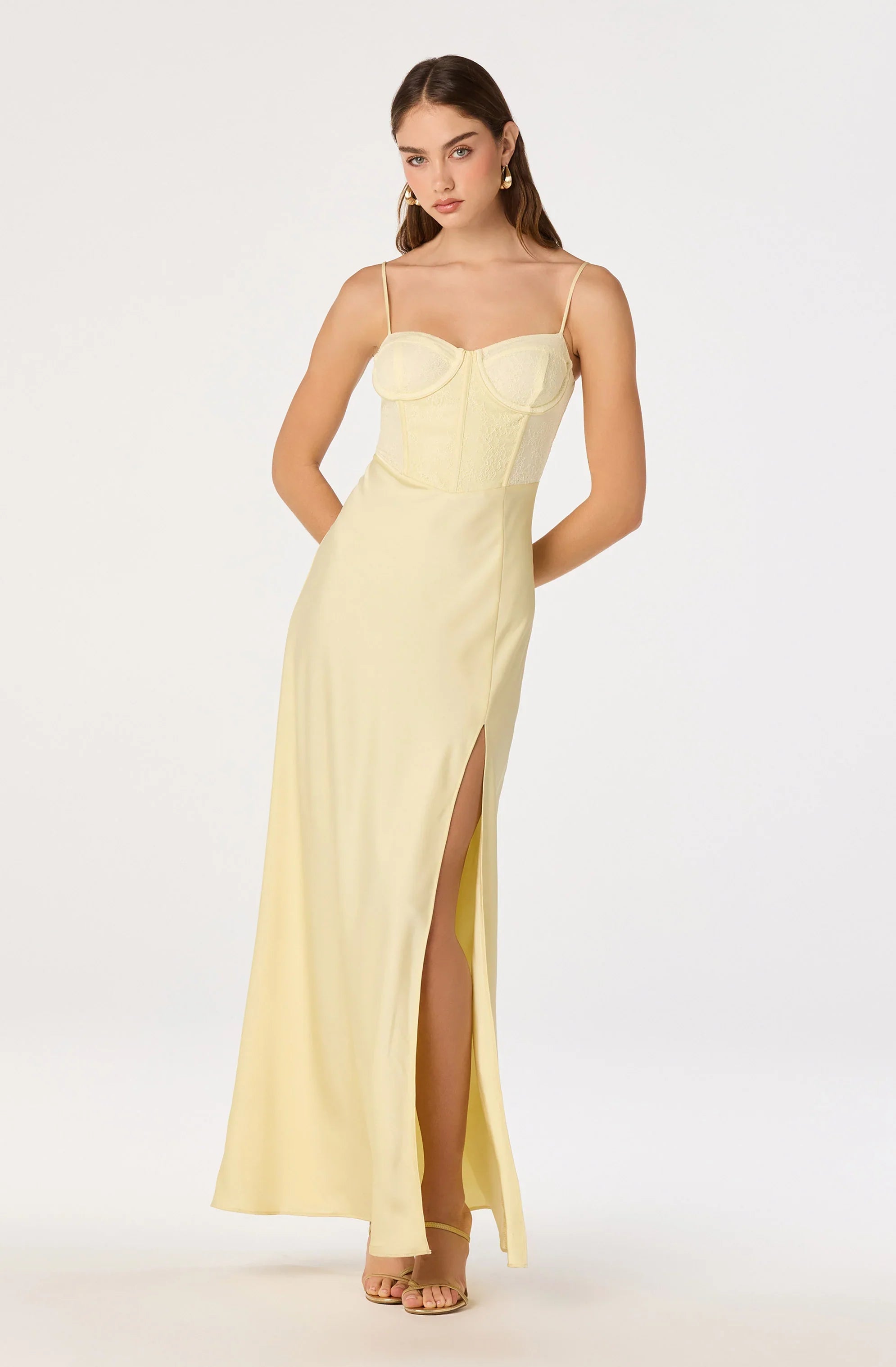 Inixyf Zinnia Lace Bustier Maxi Gown
